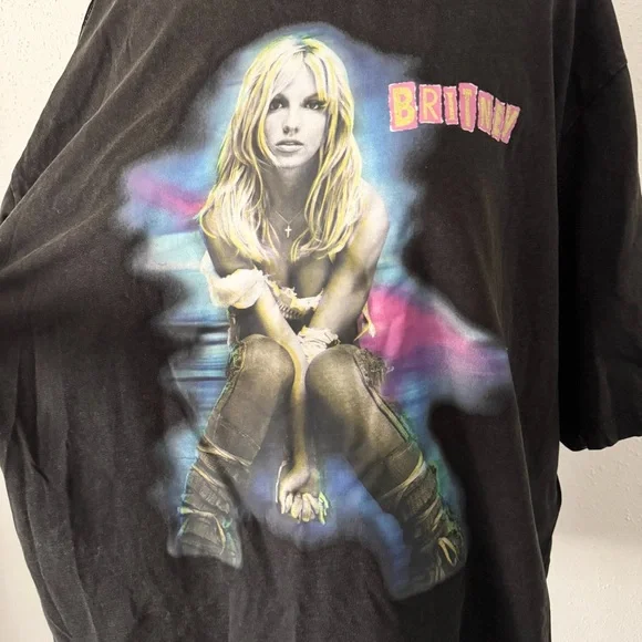 ZARA Britney Spears Tour Washed Effect Short Sleeve T-Shirt Women's Size Small S - Picture 8 of 16